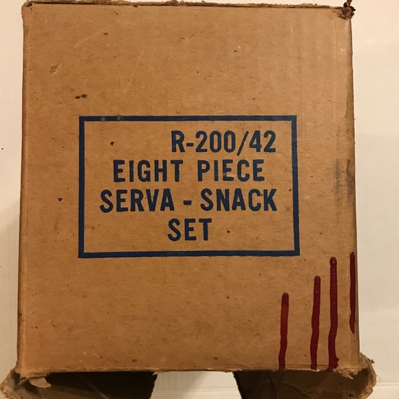 Set Of 2 Vintage Anchor Hocking Serva-Snack Clear Crystal Trays & Ruby R… - Picture 11 of 12